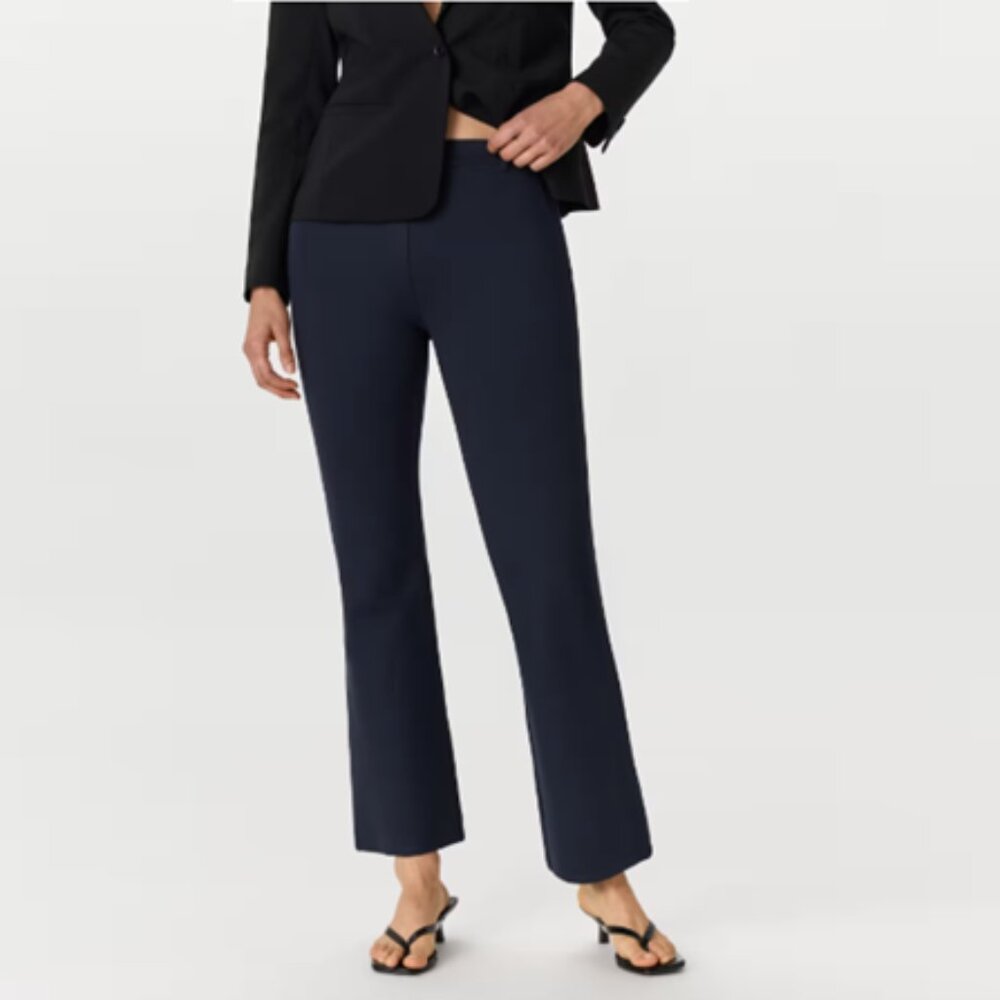 Quince Navy Blue Ponte Pants - Boot Cut - S Petite - 30" Inseam - NWT